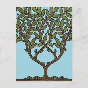 Postal Papel pintado floral de William Morris Tree Frieze