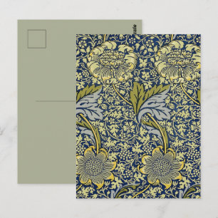 Postal Papel pintado floral William Morris Kennet Azul Do