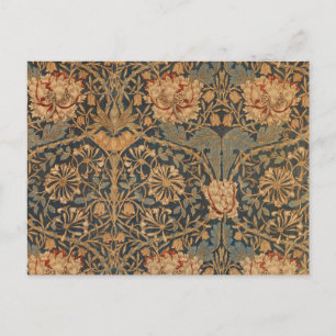 Postal Papel pintado rico de madreselva de William Morris