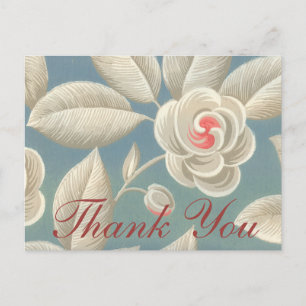 Postal Papel pintado vintage Rosa Ojo de Rosa