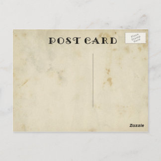 Postal Papel rojo rústico de edad avanzada en blanco