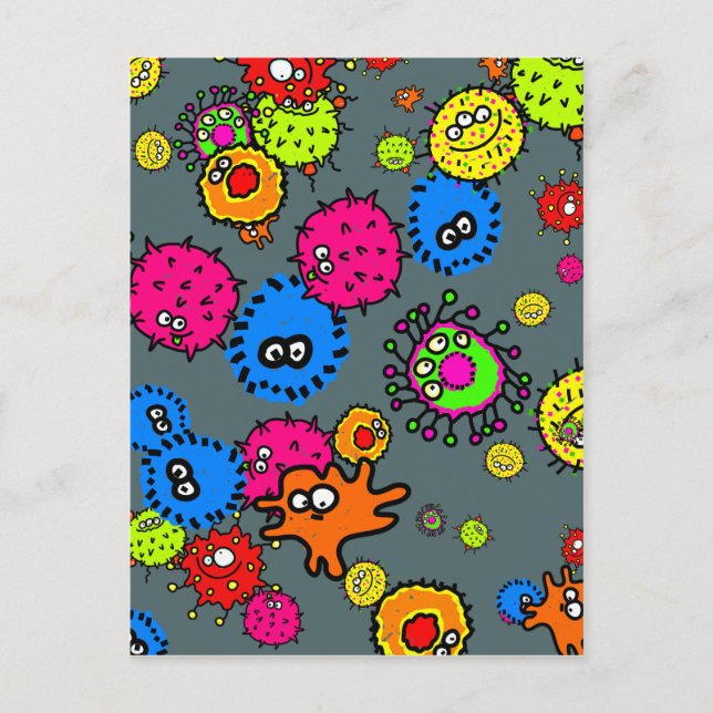 Postal Papel tapiz bacteriano (Anverso)