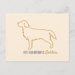 Postal Papel Tisu de Golden Retriever 