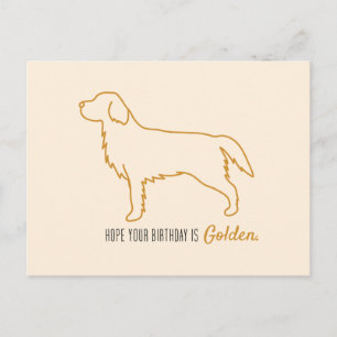 Postal Papel Tisu de Golden Retriever 