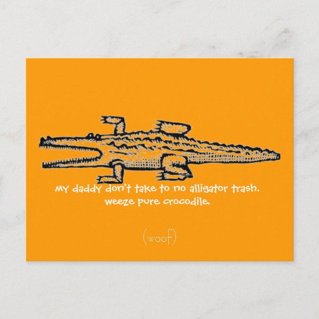 Postal papelera del caimán (Anverso)