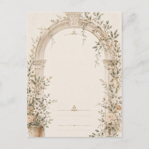 Postal Papelería de boda para ceremonias mediterráneas