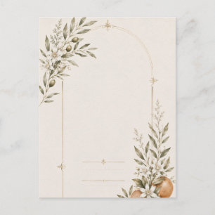 Postal Papelería de Boda Romántica en Viñedo