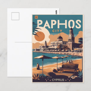 Postal Paphos City, recuerdo de regalo de vacaciones de C