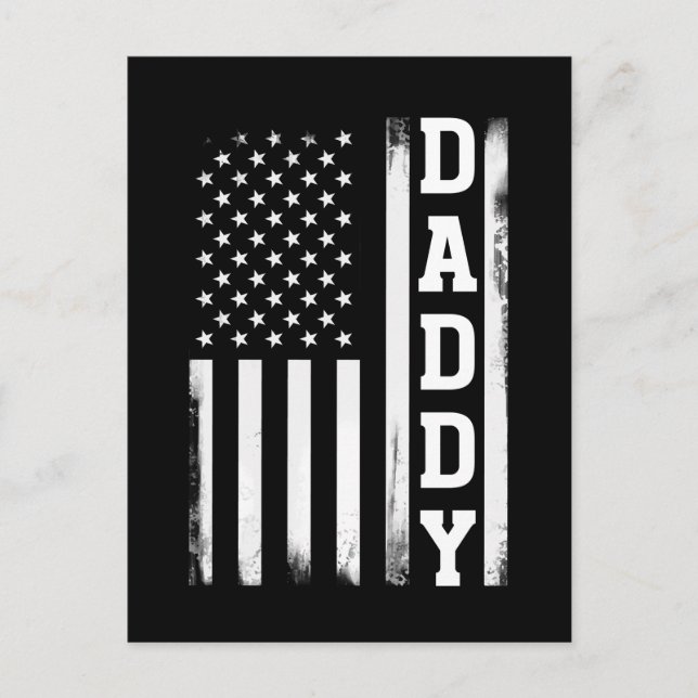 Postal Papi con bandera estadounidense (Anverso)