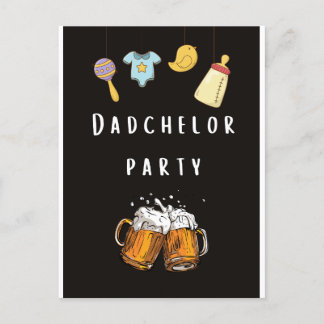 Postal papi ducha diaper dadchelor fiesta invita