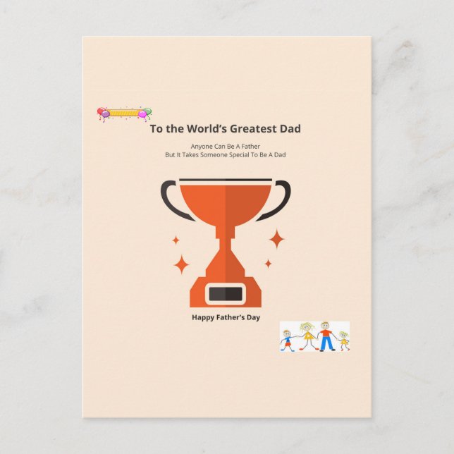 Postal Papi grande (Anverso)