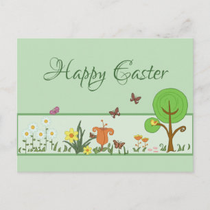 Postal Papierfrühling Ostern