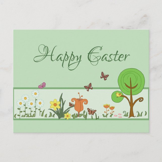 Postal Papierfrühling Ostern (Anverso)