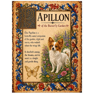 Postal Papillon, Arte de Bestiario Medieval