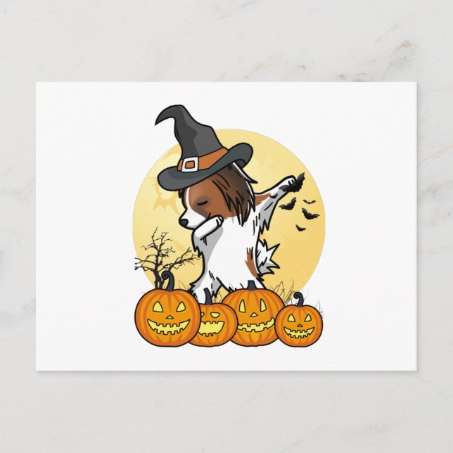 Postal Papillon Dabbing Halloween (Anverso)
