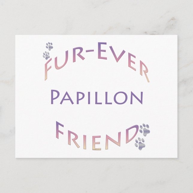 Postal Papillon Furever (Anverso)