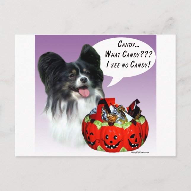 Postal Papillon Halloween Candy (Anverso)