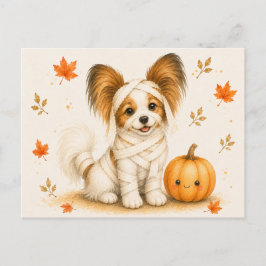 Postal Papillon Momia Halloween