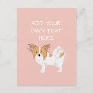 Postal Papillon Personalizado Dog Name Postcard