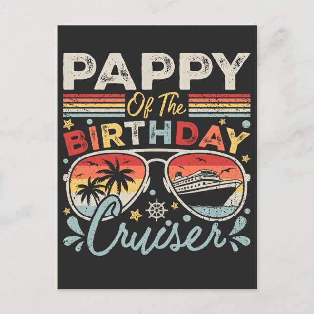 Postal Pappy del crucero de cumpleaños vacaciones (Anverso)
