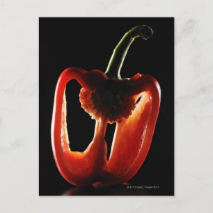 Postal Paprika,Vegetable,fondo negro