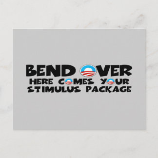 Postal Paquete de estímulo contra Obama