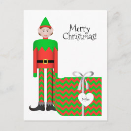 Postal Paquete de regalo de Chevron para Elf Postcard
