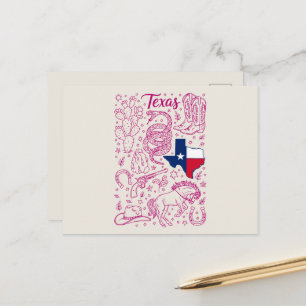 Postal Paquete de vaquero de Texas con vibraciones occide