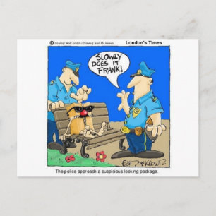 Postal Paquete Sospechoso Dibujos Animados Divertidos Reg