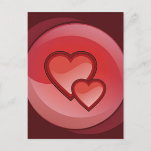 Postal Par de Corazones