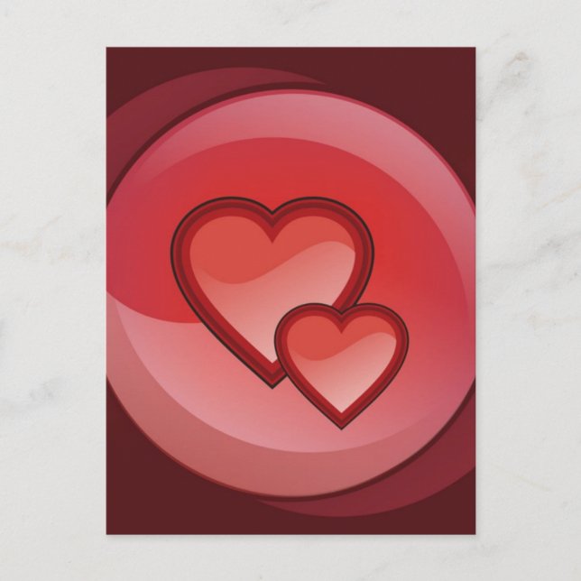 Postal Par de Corazones (Anverso)