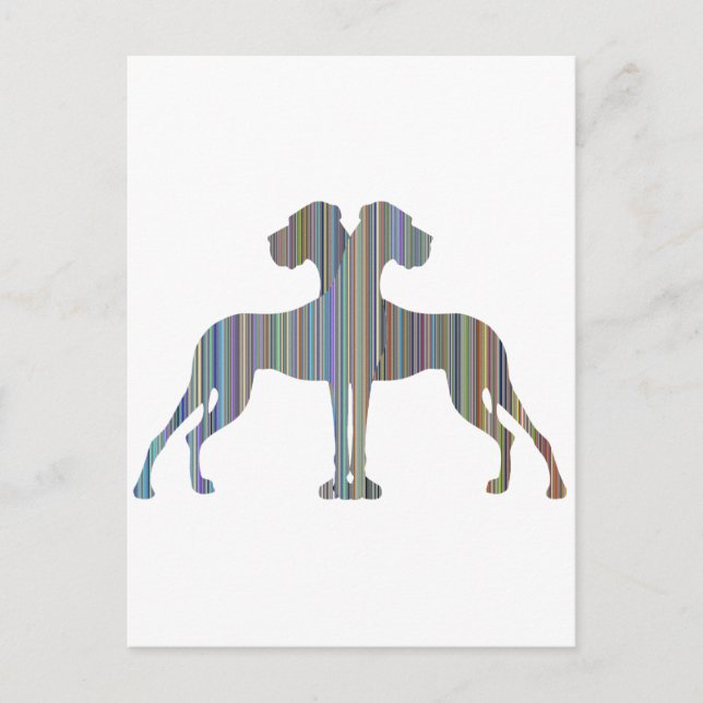 Postal Par de Dogo Listado (Anverso)