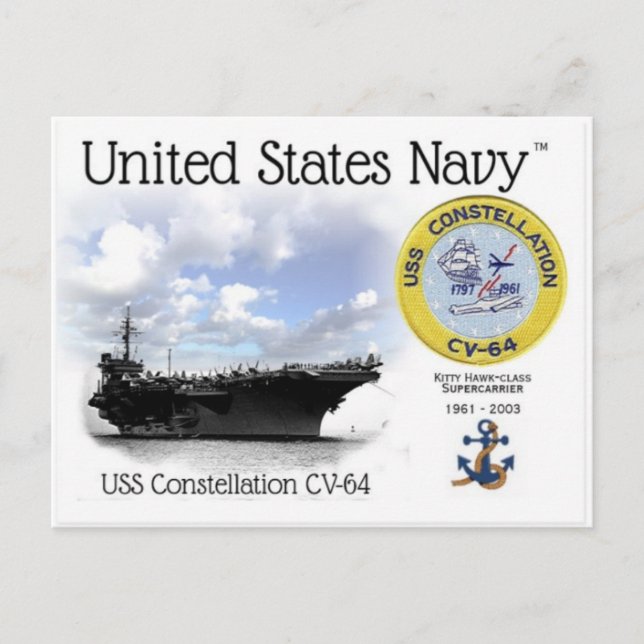 postal para AERONAVES CV-64 DE USS CONSTELLATION (Anverso)