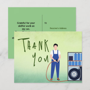 Postal Para agradecer a un mecánico