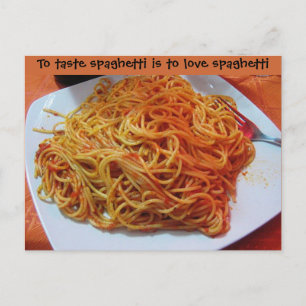 Postal Para amar Spaghetti