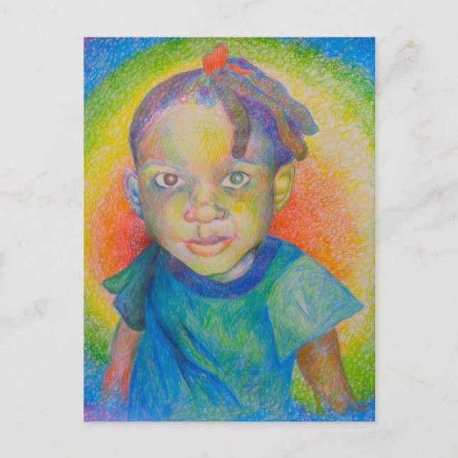 Postal para bebé arco iris (Anverso)