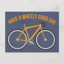 Postal para bicicleta con un buen día