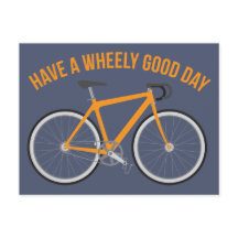 Postal para bicicleta con un buen día