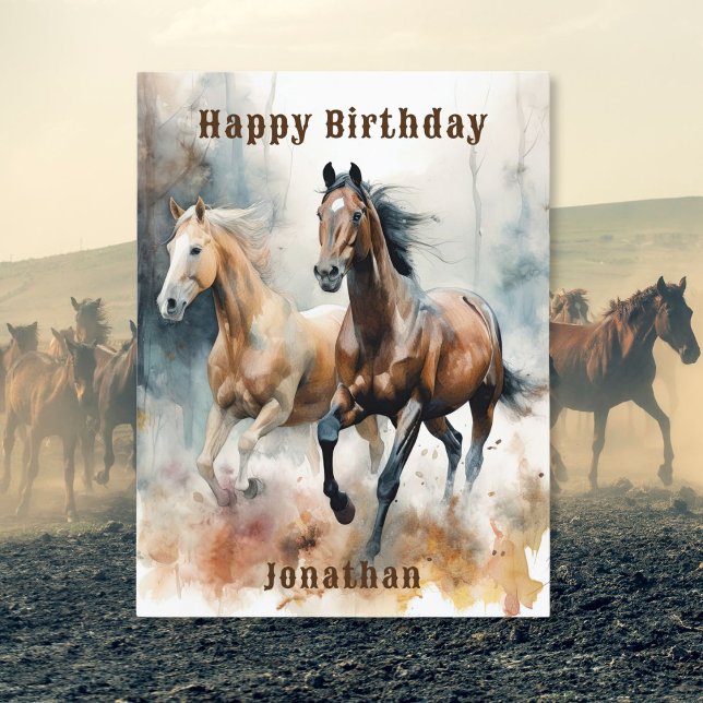 Postal para caballos salvajes de occidente (Subido por el creador)
