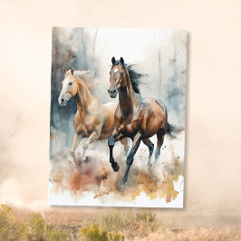 Postal para caballos salvajes de occidente