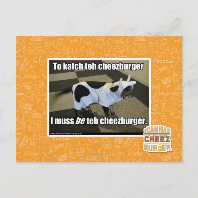 Postal Para cerrar la cheezburger (Anverso)