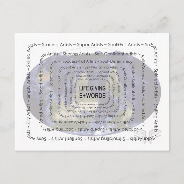 Postal para dar vida a S+Words (Anverso)