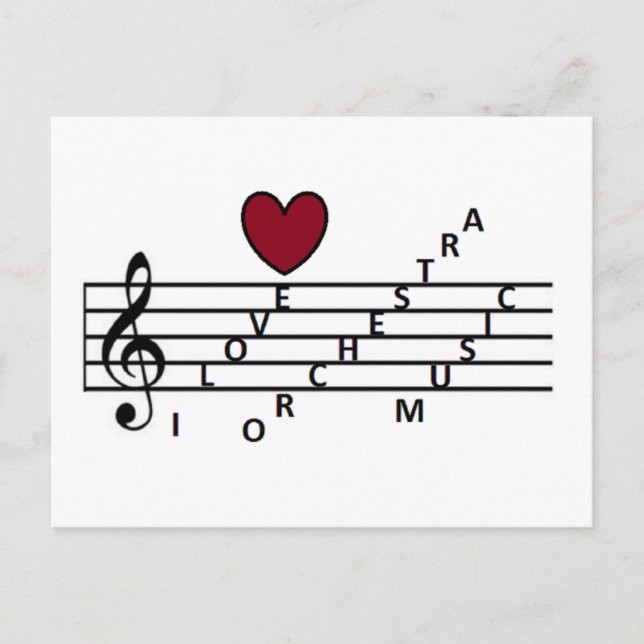 Postal Para el amante de la música orquistra (Anverso)