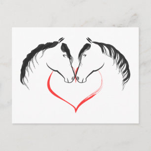 Postal Para el amor de caballos