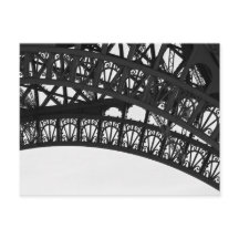 Postal para el arco de la Torre Eiffel en blanco y