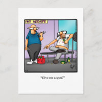 Postal para el ejercicio del humor divertido