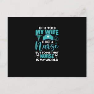 Postal Para el mundo mi esposa es solo una enfermera