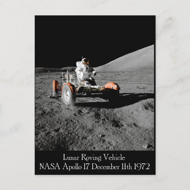 Postal para el vehículo lunar Apollo 17 (Anverso)
