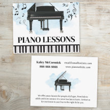 Postal para el volante musical Piano Lessings