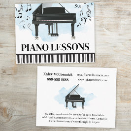 Postal para el volante musical Piano Lessings